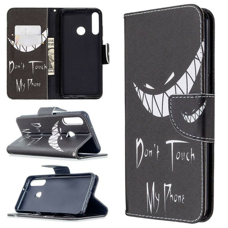 Capa Flip Para Huawei Y6p Telefone Do Diabo