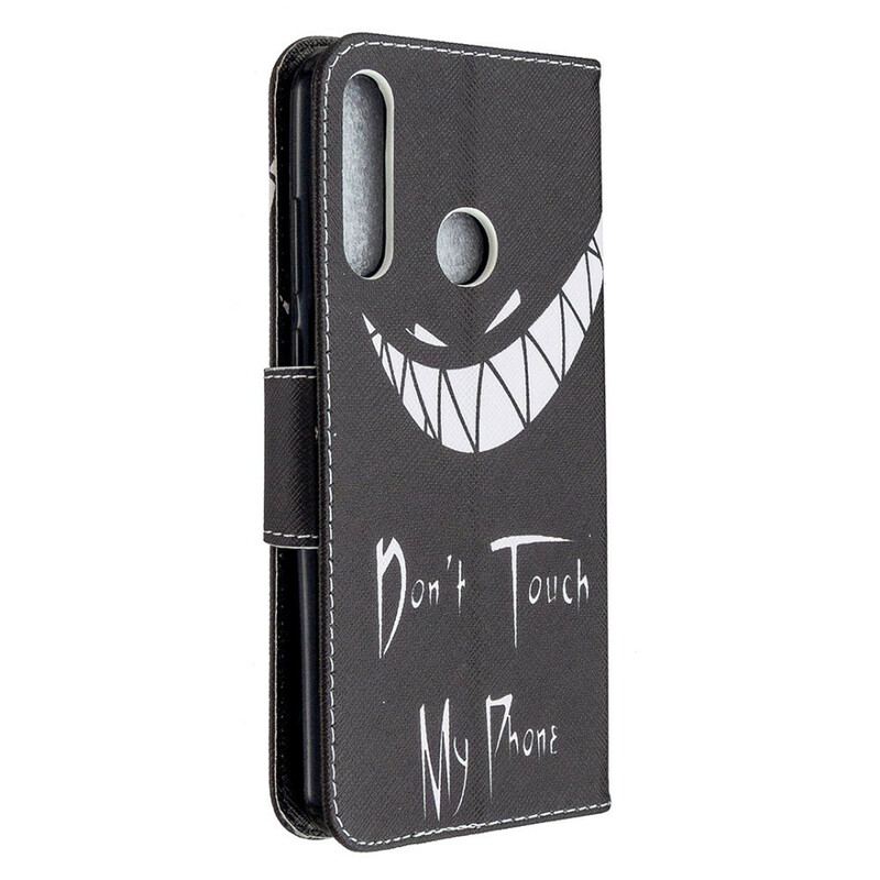 Capa Flip Para Huawei Y6p Telefone Do Diabo