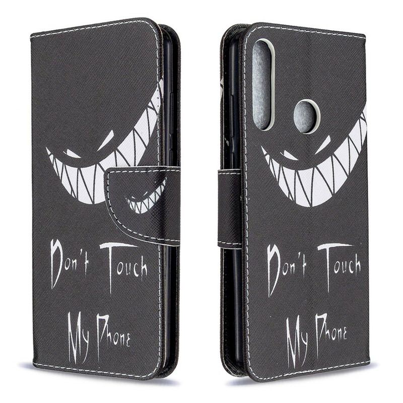 Capa Flip Para Huawei Y6p Telefone Do Diabo