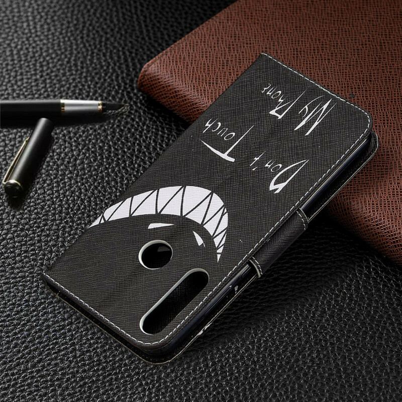 Capa Flip Para Huawei Y6p Telefone Do Diabo