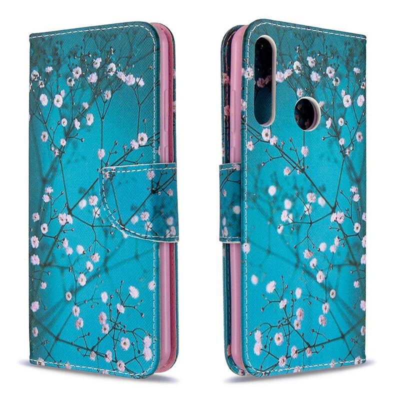 Capa Folio Para Huawei Y6p Árvore Florida