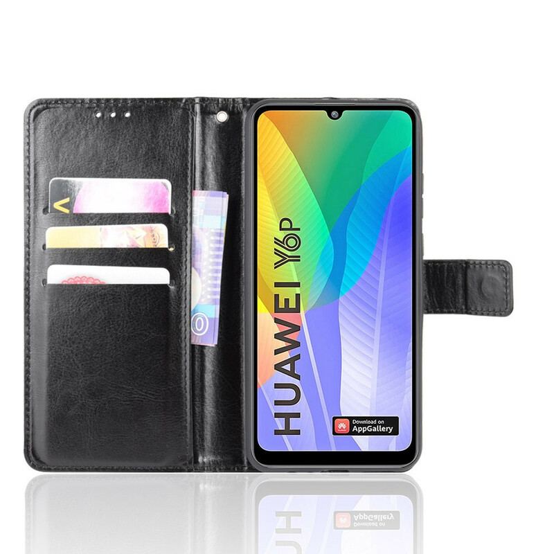 Capa Folio Para Huawei Y6p Couro Falso Chamativo