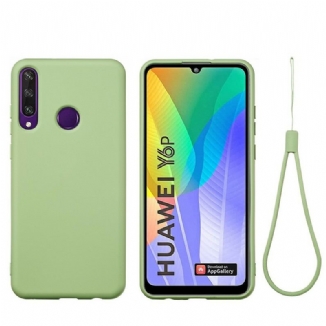 Capa Para Huawei Y6p Silicone Líquido Com Cordão