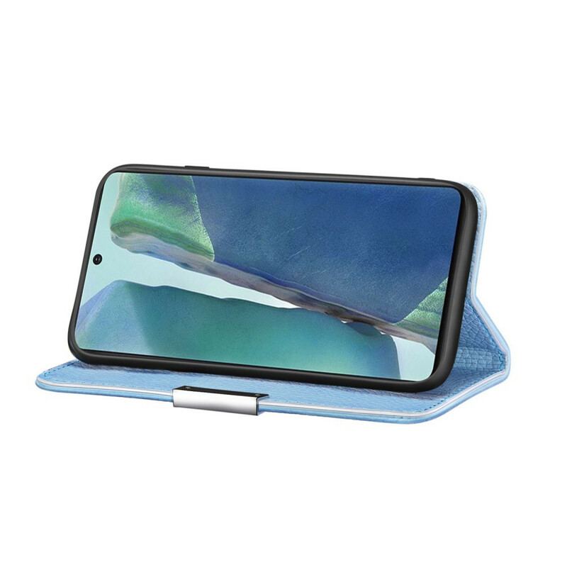 Capa De Celular Para Samsung Galaxy Note 20 Flip Couro Falso Lichia Ultra Chic