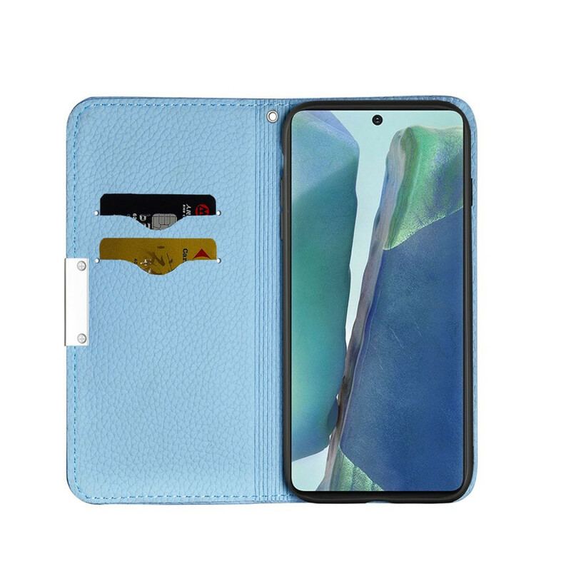 Capa De Celular Para Samsung Galaxy Note 20 Flip Couro Falso Lichia Ultra Chic