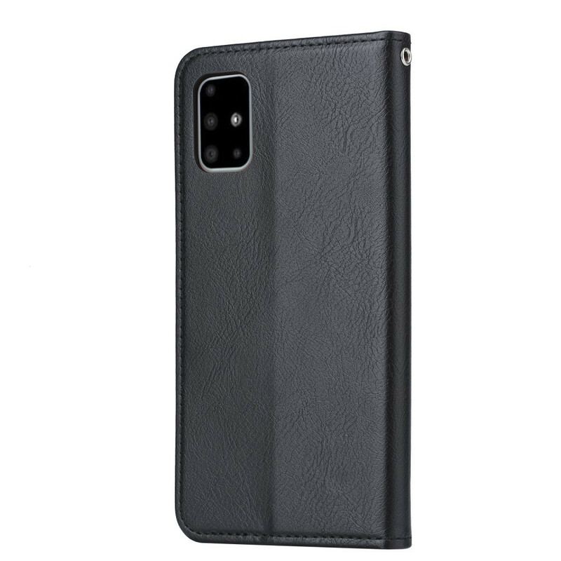 Capa De Celular Para Samsung Galaxy Note 20 Flip Titular De Cartão De Couro Sintético