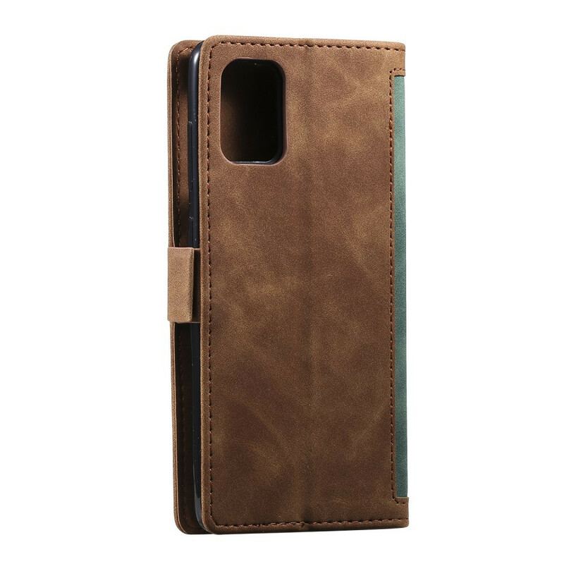 Capa Flip Para Samsung Galaxy Note 20 Couro Sintético Retrô Com Cordão