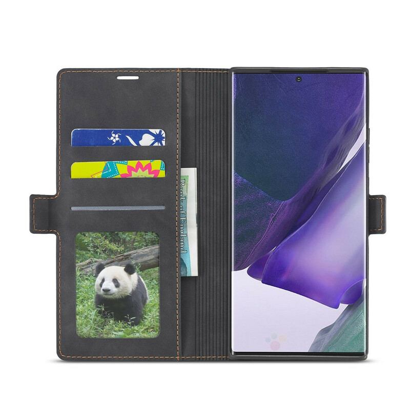 Capa Flip Para Samsung Galaxy Note 20 Forwenw Efeito Couro