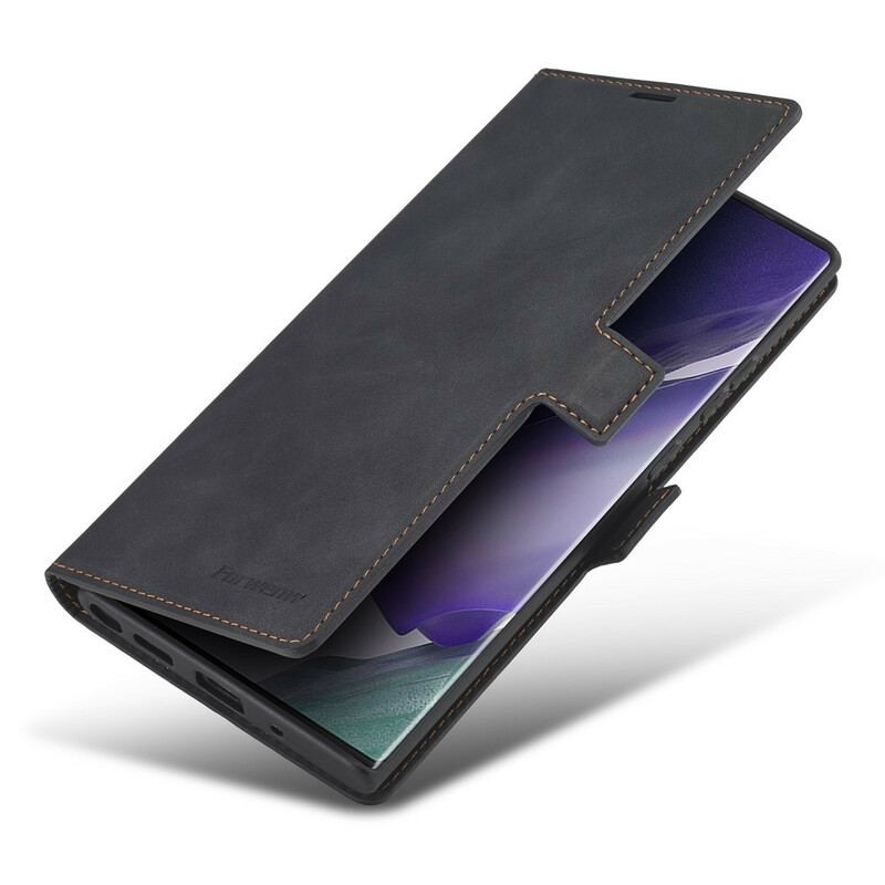 Capa Flip Para Samsung Galaxy Note 20 Forwenw Efeito Couro