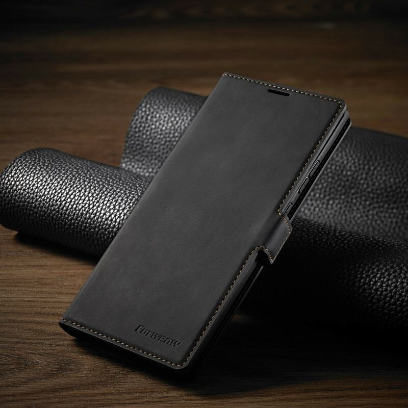 Capa Flip Para Samsung Galaxy Note 20 Forwenw Efeito Couro