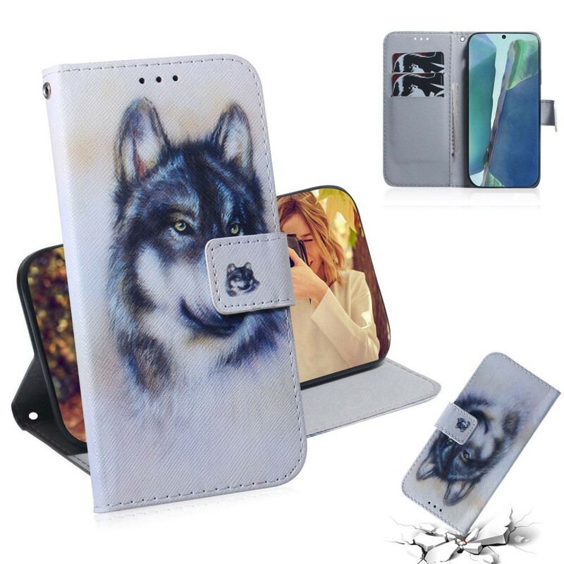 Capa Flip Para Samsung Galaxy Note 20 Olhar Canino