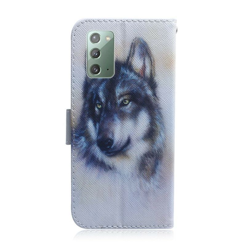 Capa Flip Para Samsung Galaxy Note 20 Olhar Canino