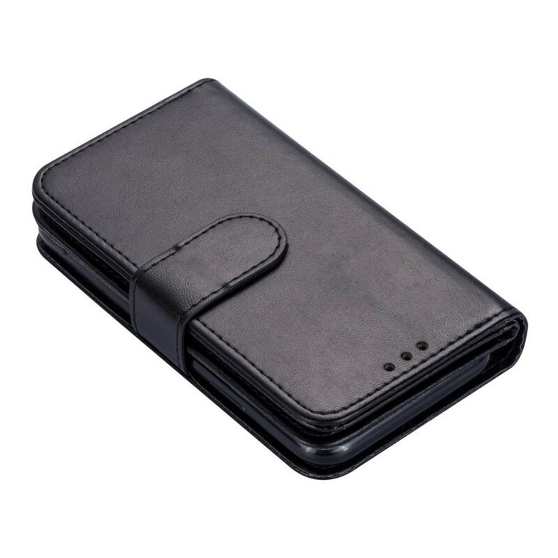 Capa Flip Para Samsung Galaxy Note 20 Titulares De Cartão De Couro Falso 9