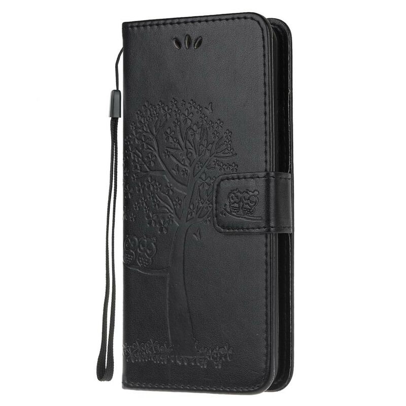 Capa Folio Para Samsung Galaxy Note 20 De Cordão Tanga E Corujas