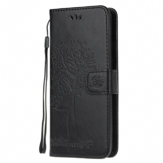 Capa Folio Para Samsung Galaxy Note 20 De Cordão Tanga E Corujas