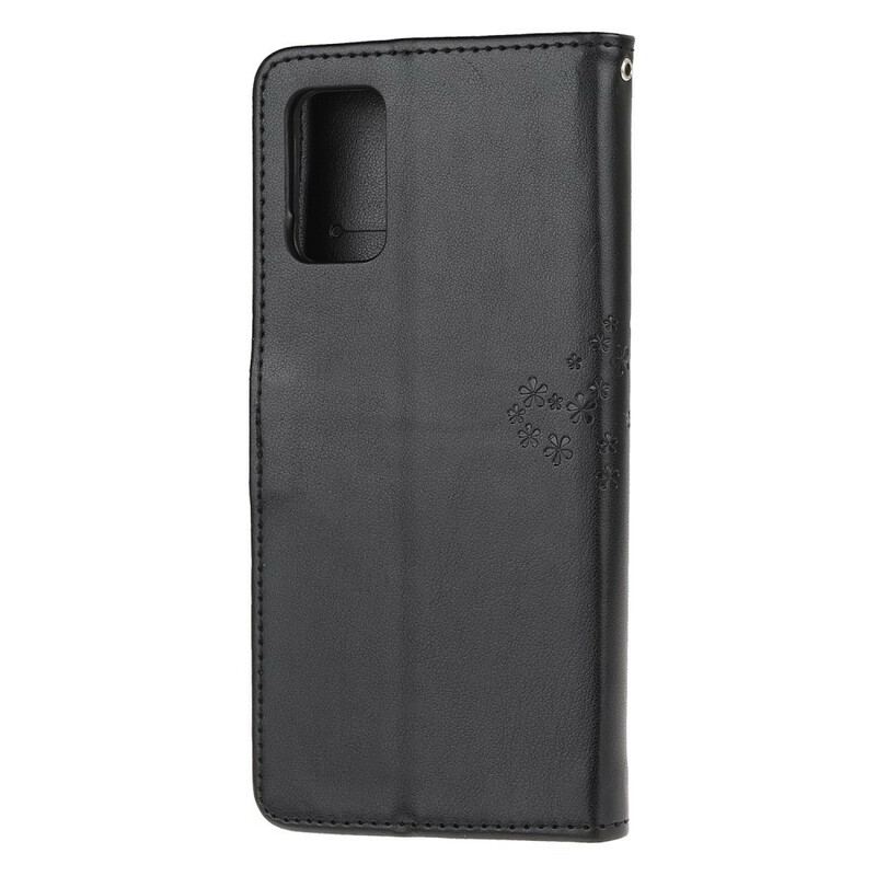 Capa Folio Para Samsung Galaxy Note 20 De Cordão Tanga E Corujas