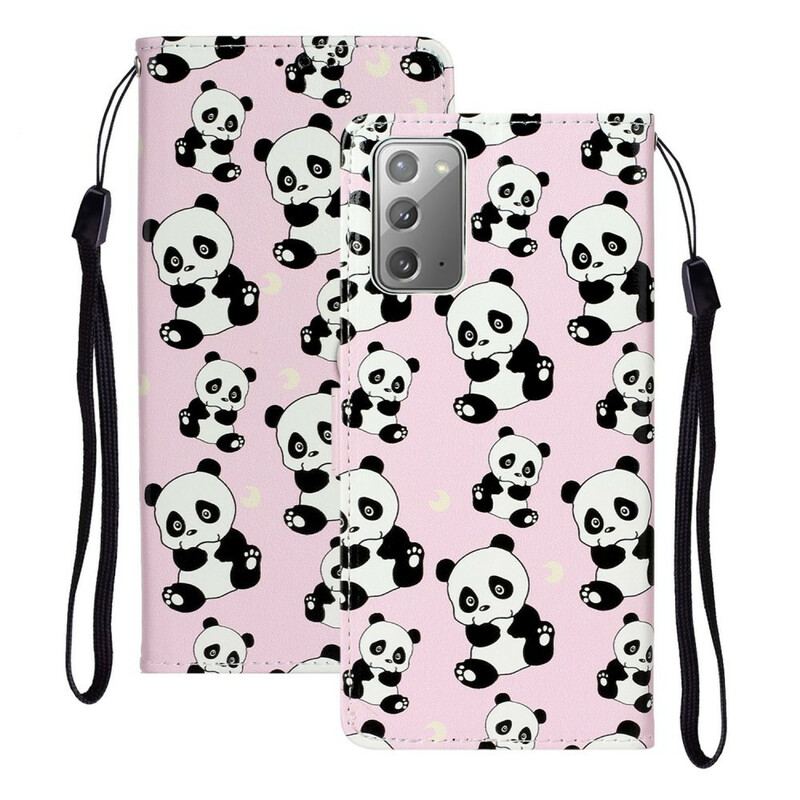 Capa Folio Para Samsung Galaxy Note 20 Que Pandas