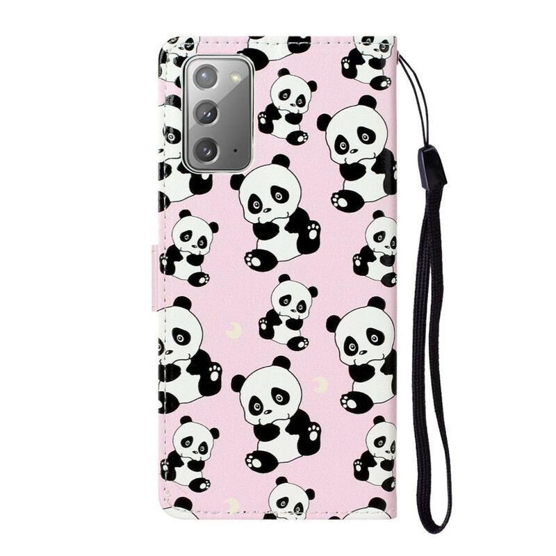 Capa Folio Para Samsung Galaxy Note 20 Que Pandas