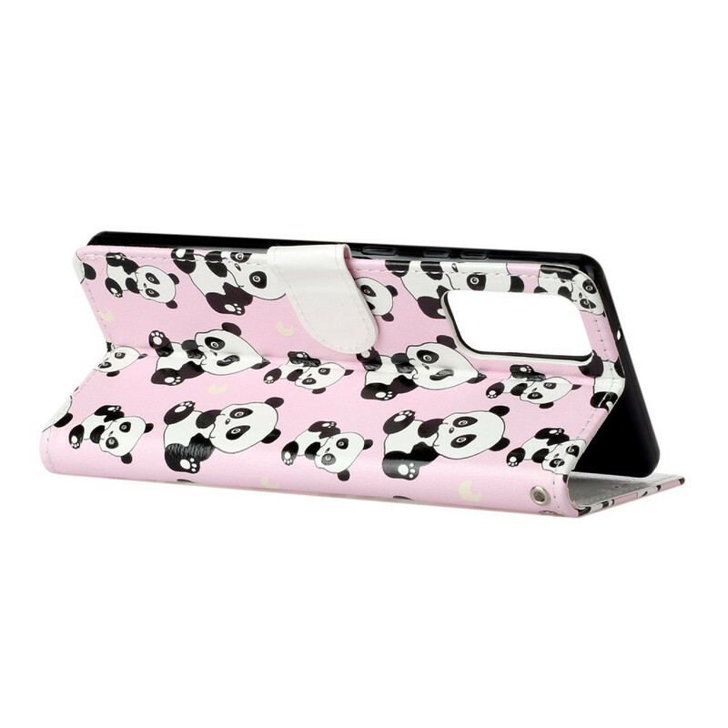 Capa Folio Para Samsung Galaxy Note 20 Que Pandas