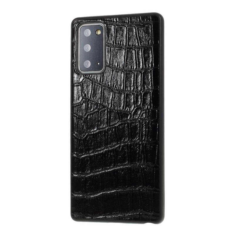 Capa Para Samsung Galaxy Note 20 Couro Genuíno Com Textura De Crocodilo