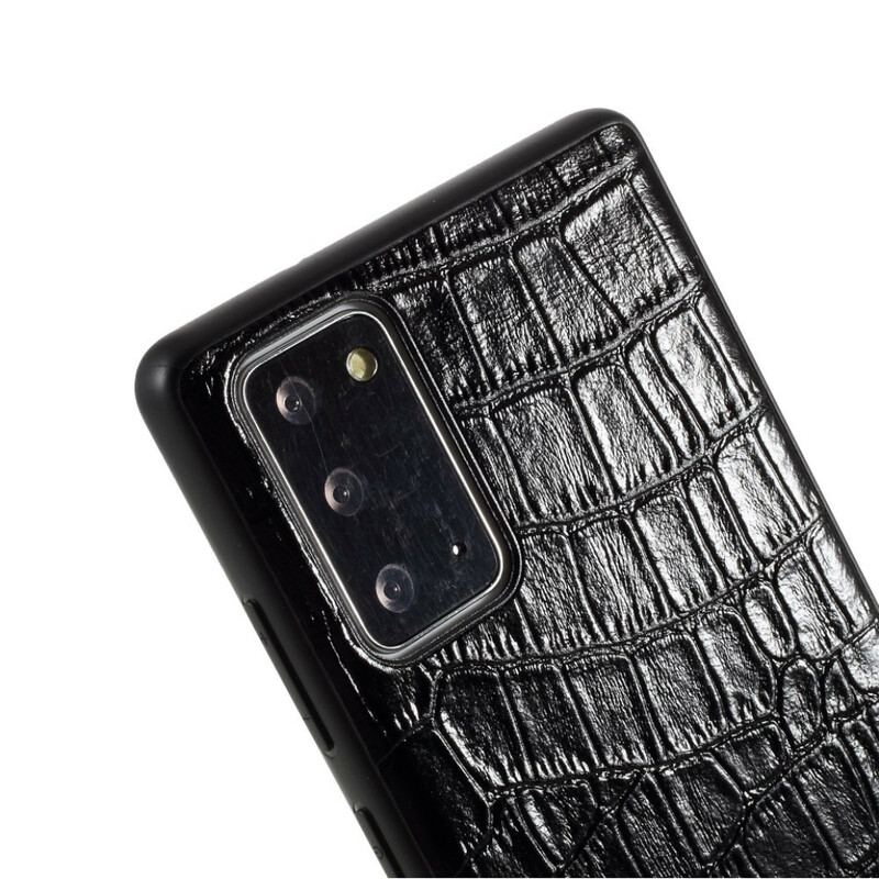 Capa Para Samsung Galaxy Note 20 Couro Genuíno Com Textura De Crocodilo