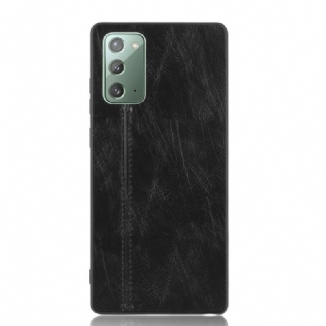 Capa Para Samsung Galaxy Note 20 Efeito Couro Couture