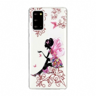 Capa Para Samsung Galaxy Note 20 Fada Das Flores Transparentes