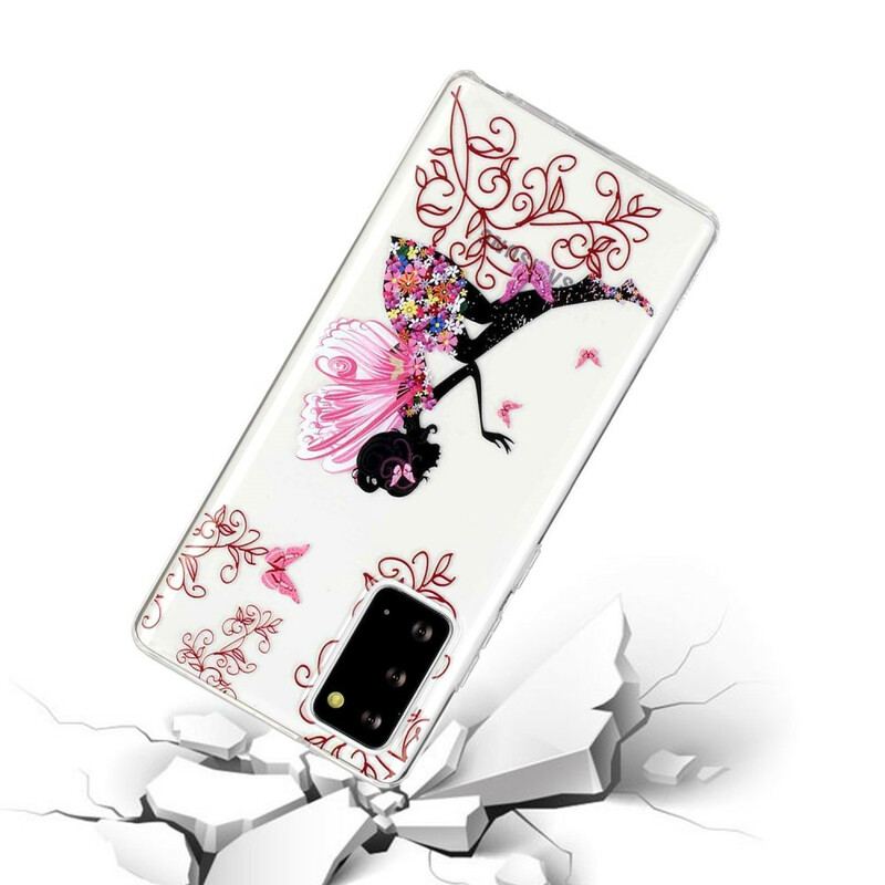 Capa Para Samsung Galaxy Note 20 Fada Das Flores Transparentes