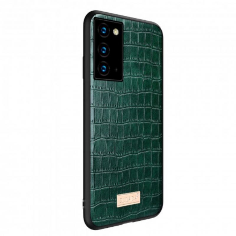 Capa Para Samsung Galaxy Note 20 Sulada Efeito Pele De Crocodilo