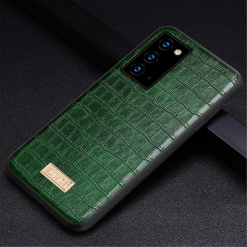 Capa Para Samsung Galaxy Note 20 Sulada Efeito Pele De Crocodilo