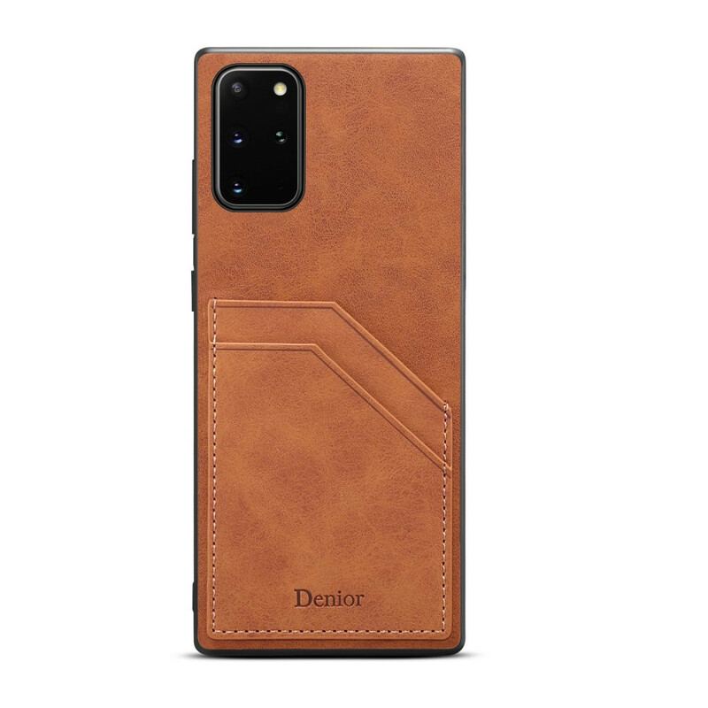 Capa Para Samsung Galaxy Note 20 Titular De Cartão De Compartimento Duplo Denior