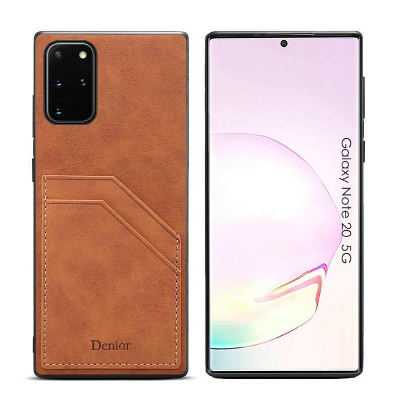 Capa Para Samsung Galaxy Note 20 Titular De Cartão De Compartimento Duplo Denior