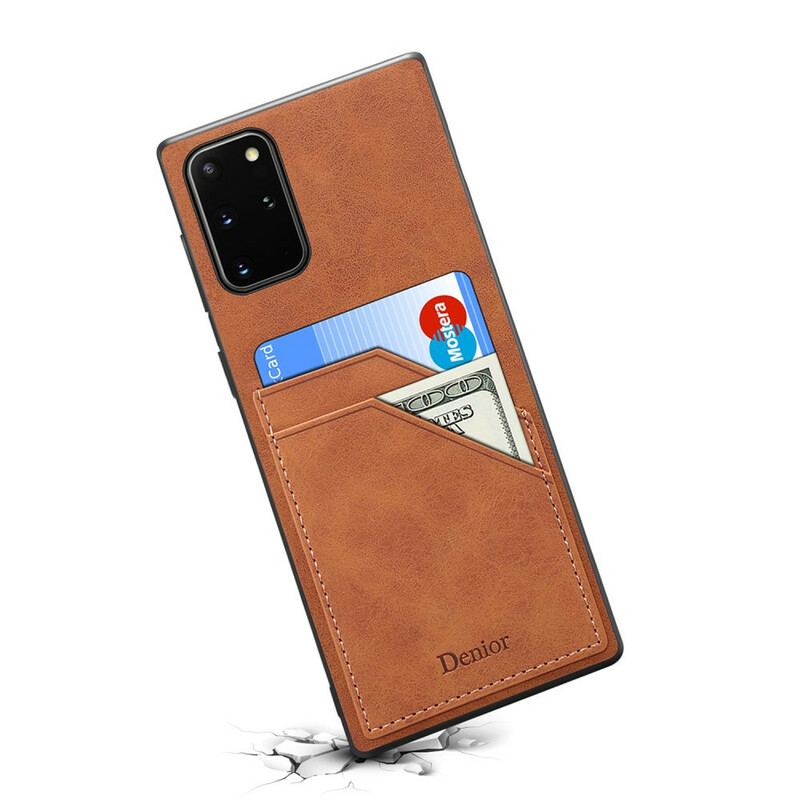 Capa Para Samsung Galaxy Note 20 Titular De Cartão De Compartimento Duplo Denior