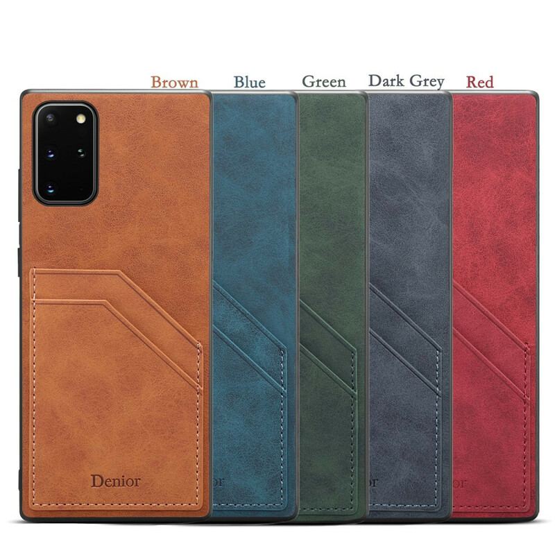 Capa Para Samsung Galaxy Note 20 Titular De Cartão De Compartimento Duplo Denior