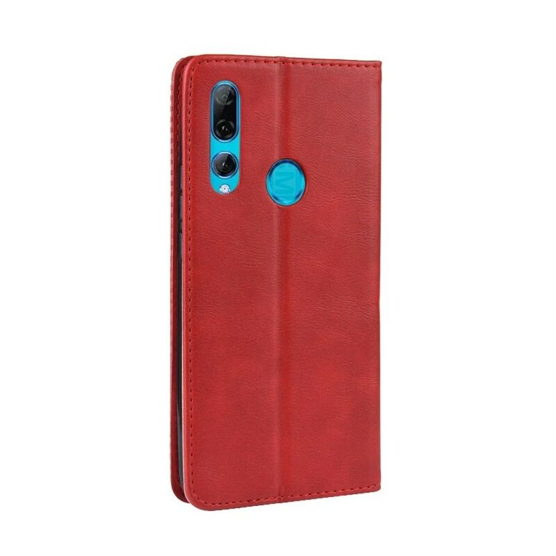 Capa De Celular Para Huawei P Smart Z Flip Efeito Couro Vintage Estilizado