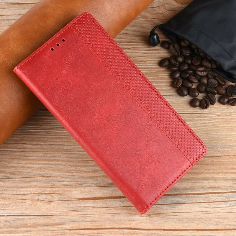 Capa De Celular Para Huawei P Smart Z Flip Efeito Couro Vintage Estilizado