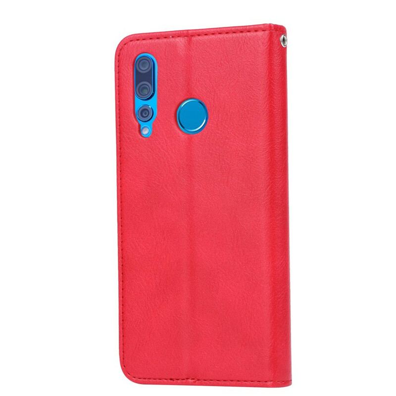 Capa De Celular Para Huawei P Smart Z Flip Titular De Cartão De Couro Sintético