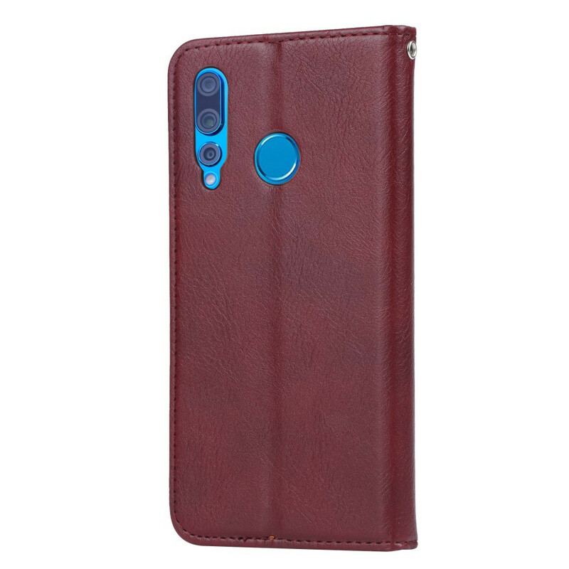 Capa De Celular Para Huawei P Smart Z Flip Titular De Cartão De Couro Sintético