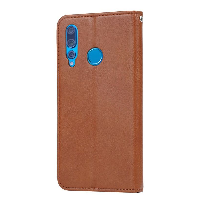 Capa De Celular Para Huawei P Smart Z Flip Titular De Cartão De Couro Sintético