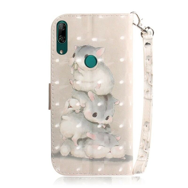 Capa De Couro Para Huawei P Smart Z De Cordão Hamsters Tanga