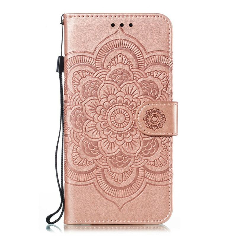 Capa De Couro Para Huawei P Smart Z De Cordão Mandala Alça Completo