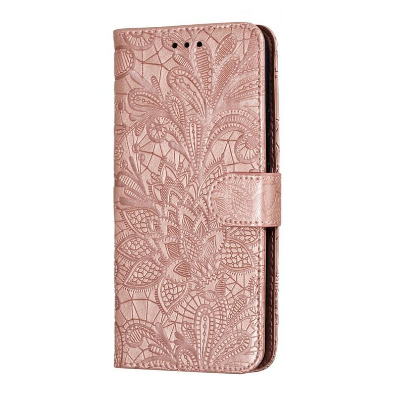 Capa De Couro Para Huawei P Smart Z De Cordão Strap Flores Tribais