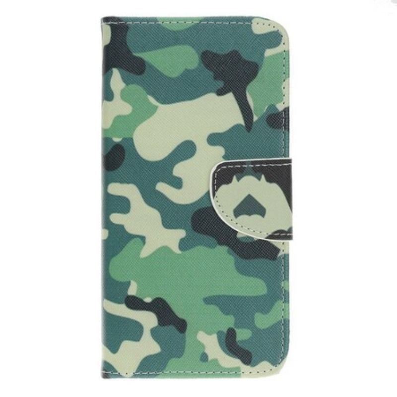 Capa Em Pele Para Huawei P Smart Z Camuflagem Militar