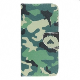 Capa Em Pele Para Huawei P Smart Z Camuflagem Militar