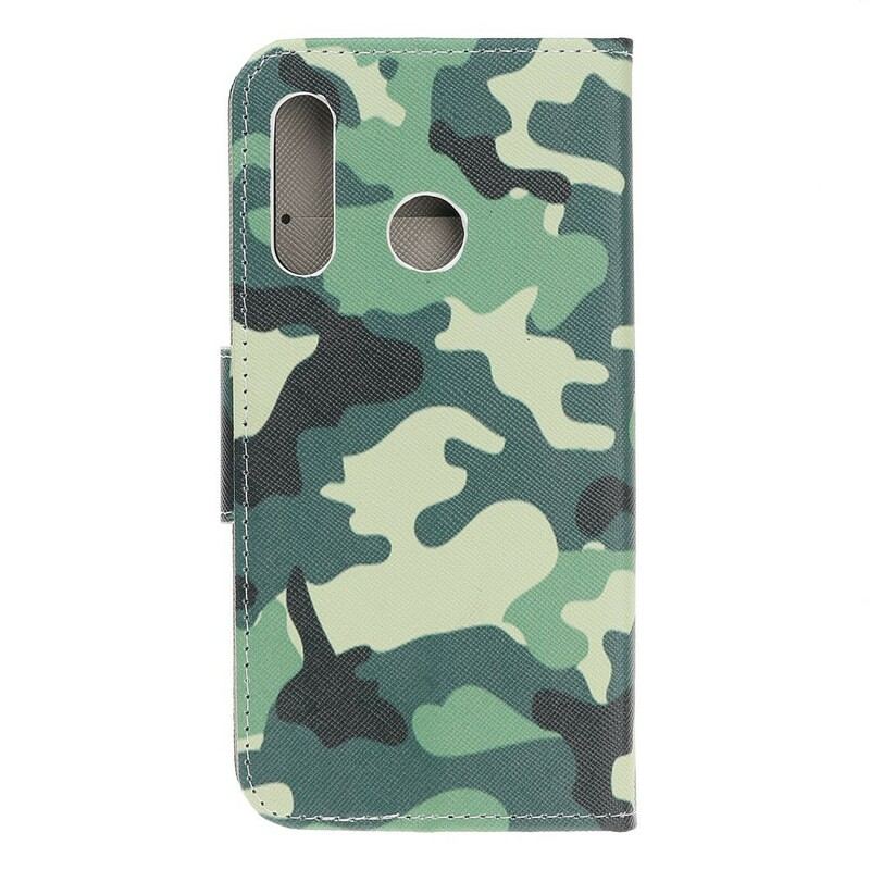 Capa Em Pele Para Huawei P Smart Z Camuflagem Militar