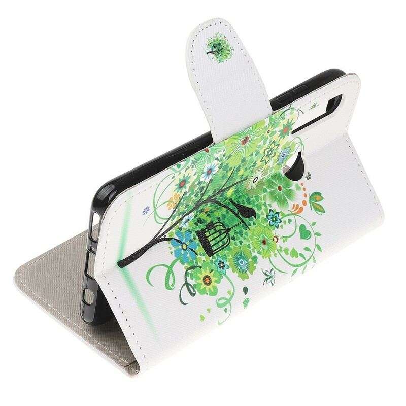 Capa Flip Para Huawei P Smart Z Árvore Verde