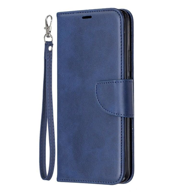 Capa Folio Para Huawei P Smart Z De Cordão Correia De Efeito De Couro Premium