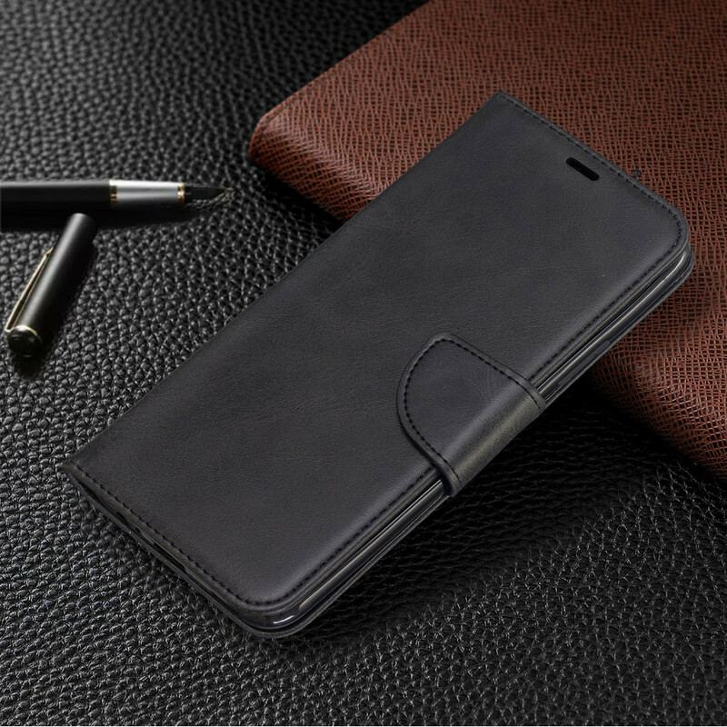 Capa Folio Para Huawei P Smart Z De Cordão Correia De Efeito De Couro Premium