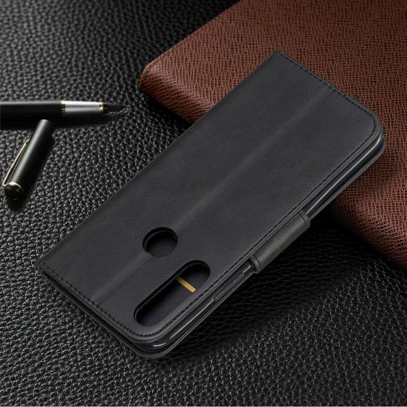 Capa Folio Para Huawei P Smart Z De Cordão Correia De Efeito De Couro Premium