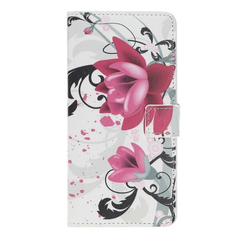 Capa Folio Para Huawei P Smart Z Flores Tropicais